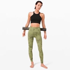 EUC Lululemon Align Pant 28" *Diamond Dye in Vista Green Medium Olive